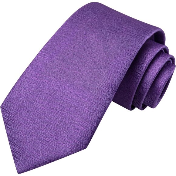 Sophisticated Purple Silk Tie with Textured Pattern - Picture 7 of 7